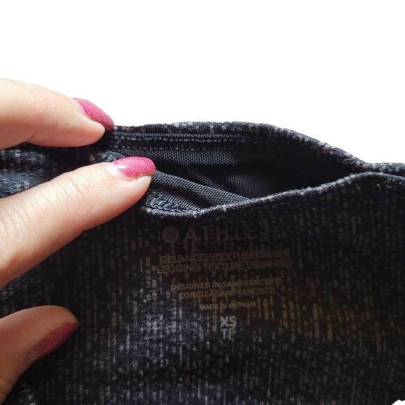 Athleta Women's XSmall Delancey Herringbone Activewear Tight Travel Pant legging - Picture 9 of 13